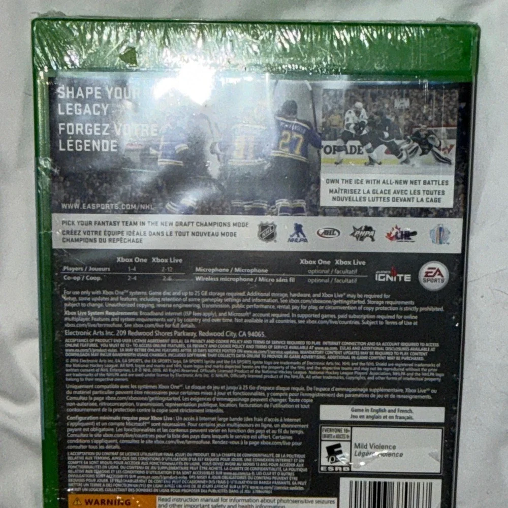 EA Sports NHL 17 Xbox One Video Game New Factory Sealed World Cup of Hockey 2016